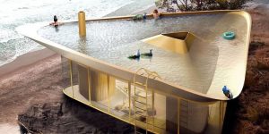 Summer House Designed With A Pool On Its Roof Can Be As Open Or As Closed As The Homeowner Desires