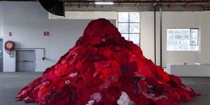 Artist Turned 3000 Kilograms Of Clothing Destined For Landfill Into An Art Installation