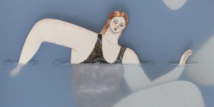 Ethereal Cut Paper Illustrations of Women In Water By Sonia Alins