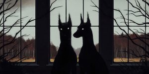 Oracular Creatures And Arcane Spaces: Shadowy Animals Infiltrate Desolate Spaces In Illustrations y Jenna Barton