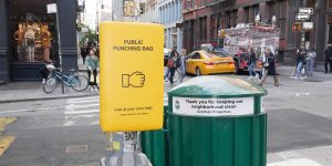 Handy Public Punching Bags Located Around Manhattan That Let New Yorkers Vent Their Frustrations