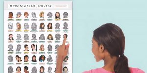 A Badass Heroic Girls In Movies Scratch Off Poster