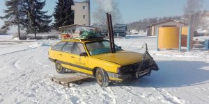 A Group Of Friends In Estonia Have Turned A 1984 Audi 100 Into A Cosy Wood-Fired Sauna