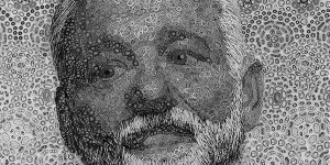 Artist Spends 200 Hours Making Stunning Portrait Of Bill Murray Out Of Rolled Vinyl Tape