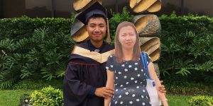 Student Brings A Cutout Of His Late Mom For His Graduation, Goes Viral