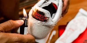Nike Created A Limited-Edition Stranger Things Sneakers Made With Fabric That Can Be Burned Away To Reveal Hidden Details