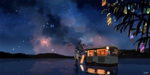 Japanese Illustrator Enchants Twitter With Magical ‘Full Moon Coffee Shop’ That Only Appears To Exhausted People