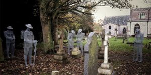 Ghost Sculptures Of WW1 Soldiers Erected In An Old English Cemetery