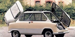 Vintage Photos Of Two-Faced German Microcar Zündapp Janus From The Late 1950s