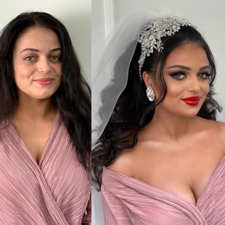 35 Brides Before And After Their Wedding Makeup That You’ll Barely ...