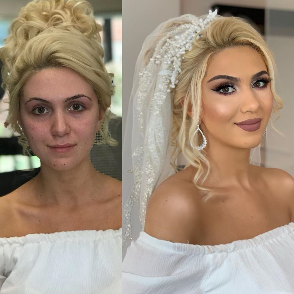 35 Brides Before And After Their Wedding Makeup That Youll Barely Recognize Design You Trust 1386