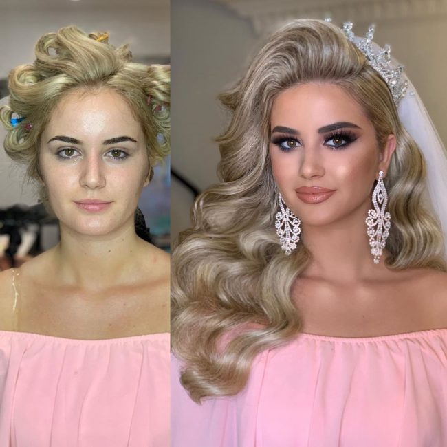 35 Brides Before And After Their Wedding Makeup That You’ll Barely ...