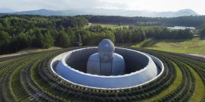 Architect Tadao Ando Envelops Giant Buddha Statue In Lavender-Planted Hill Temple