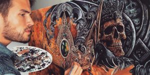 Blackest Paint Colored Brush: Suerb Horror, Fantasy And Sci-Fi Drawings Of Christopher Lovell