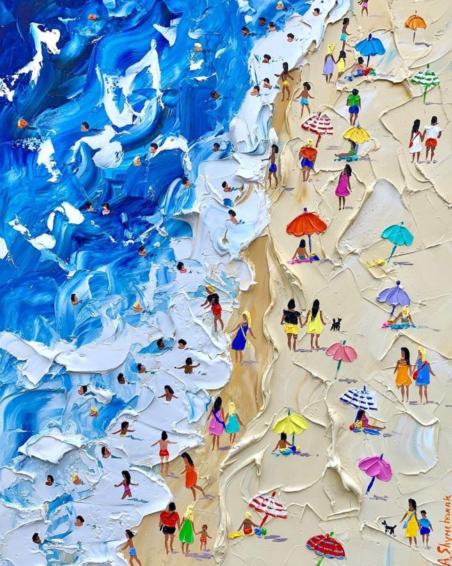 Summer Beach Knife Oil Paintings By Alena Shymchonak » Design You Trust ...