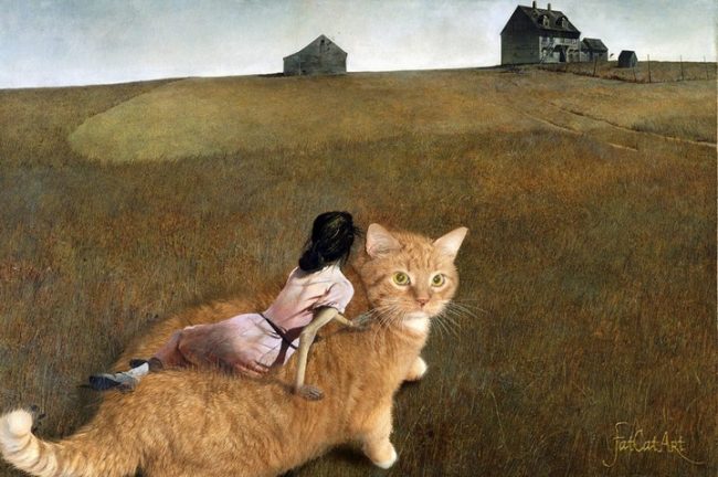 Fat Cat: Russian Artist Inserts Her Ginger Cat Zarathustra Into Iconic ...