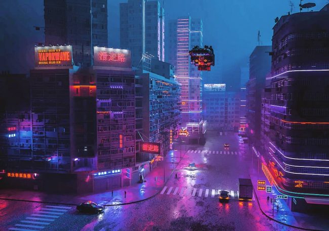 Running In The Night: The Superb ’80s Cyberpunk Artworks By Daniele ...