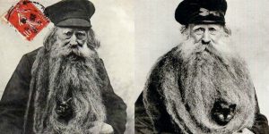 Amazing Portraits Of Louis Coulon And His 11-Foot Beard As A Nest For His Cats