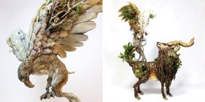 Japanese Artist Crafts Epic Beast And Plant Hybrid Sculptures