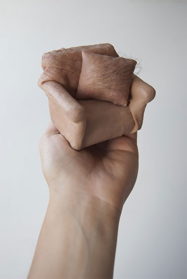 Handheld, Creepy Furniture Sculptures Made Of Fake Human Skin