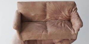 Handheld, Creepy Furniture Sculptures Made Of Fake Human Skin