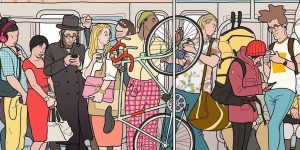 Illustrator David Regone Shows All The Weird Things That Happen At The NYC Subway