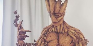 Norwegian Cake Designer Caroline Eriksson Makes Giant Gingerbread Groot Sculpture