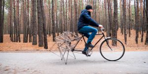 A Walking Bicycle That Uses The Mechanical Design Of Theo Jansen’s Kinetic Wind-Powered Strandbeest