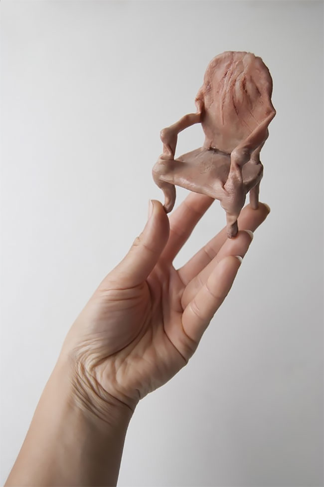 Handheld, Creepy Furniture Sculptures Made Of Fake Human Skin » Design You  Trust