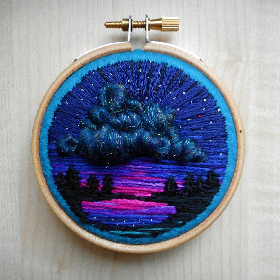 Artist Vera Shimunia Creates Embroidery Pieces That Look Like Mini Paintings