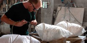 Norwegian Artist Makes 'Pillows' From White Marble