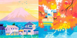 21 Days In Japan: Artist Recreates Scenes Of Japan Through Pleasing Pastel-Colored Illustrations
