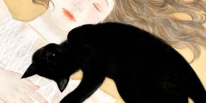 Women And Cats: Contemporary Bijinga Paintings By Kazuho Imaoka