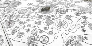 These Drawings Were Created On Snow-Covered Landscapes