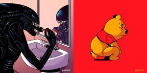 Artist Shows The ‘Unseen’ Side Of Popular Characters And People Are Saying It Looks Just Wrong