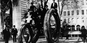 Riding Giant Mechanical Tricycles In 1896