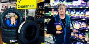 Walmart Keeps Posting Pictures of This Employee Posing With Stuff, She Goes Viral