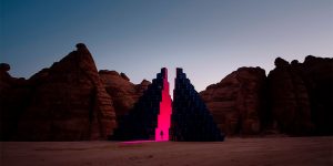 Futuristic Large-Scale Installations Built In The Heart Of Al Ula Desert In Saudi Arabia