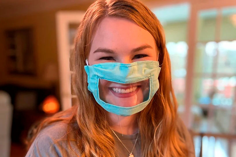 College Student Makes Masks For The Deaf & Hard Of Hearing Community