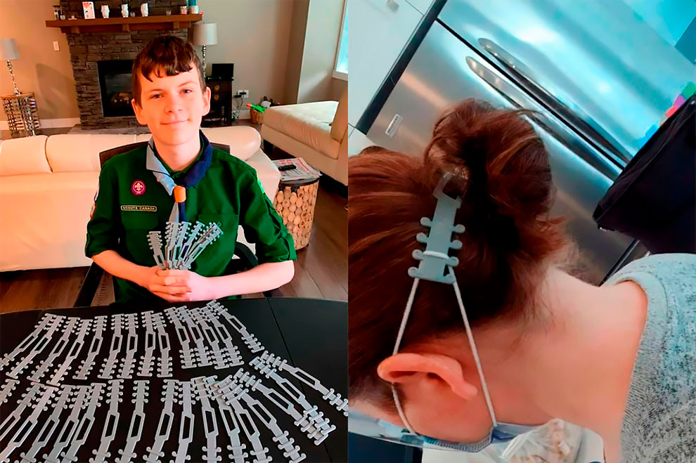 Boy Scout Creates Ear Guard For People Who Feel Pain From Wearing Face
