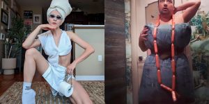 People Are Recreating “High Fashion” Looks From Household Items While In Quarantine