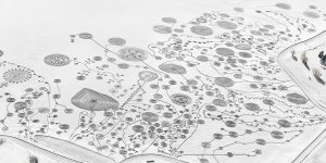 Sonja Hinrichsen’s Expansive Swirling Snow Drawing Atop A Frozen Lake