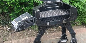 An Incredible Welded Steel AT-AT Walker BBQ Grill