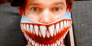 This Artist Crafts A Creative Face Mask Every Day Of Self-Isolation, Here Are The Coolest He Has Created So Far