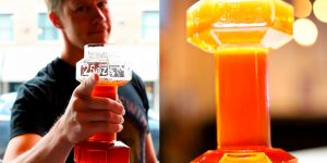 Dumbbell Beer Glass, Work Out While Enjoying A Brew