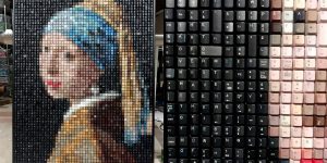 Artist Erik Jensen Turns Used Keyboards Into Famous Works of Art
