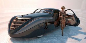 Incredible Futuristic-Looking 1939 Duesenberg Coupe Simone Midnight Ghost