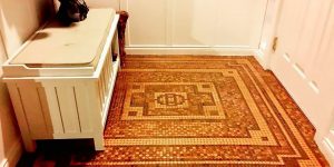 Artist Creates This Stunning Mosaic Floor Out Of 7,500 Pennies