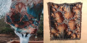 Artist Zouassi Makes Superb Twisting Blankets Inspired By Fractals And Glitches