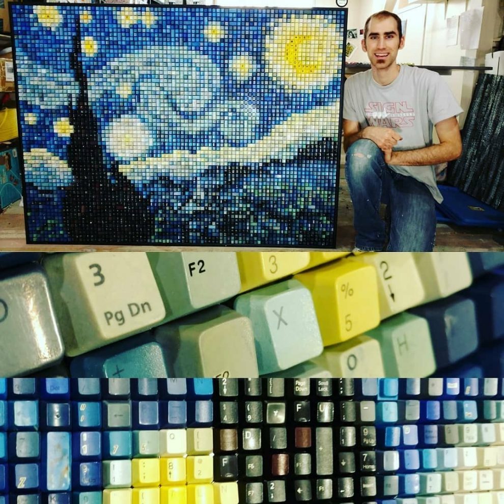 Artist Erik Jensen Turns Used Keyboards Into Famous Works of Art ...